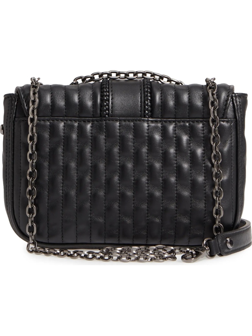 Longchamp Black Quilted Leather Crossbody with Chain Strap - Picture 3 of 6
